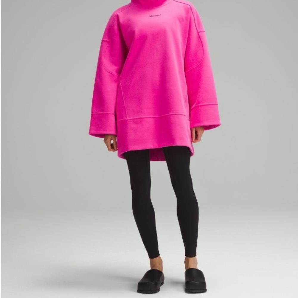 Lululemon Heavyweight Fleece Mock Neck Sweatshirt Sonic Pink size L - NWT